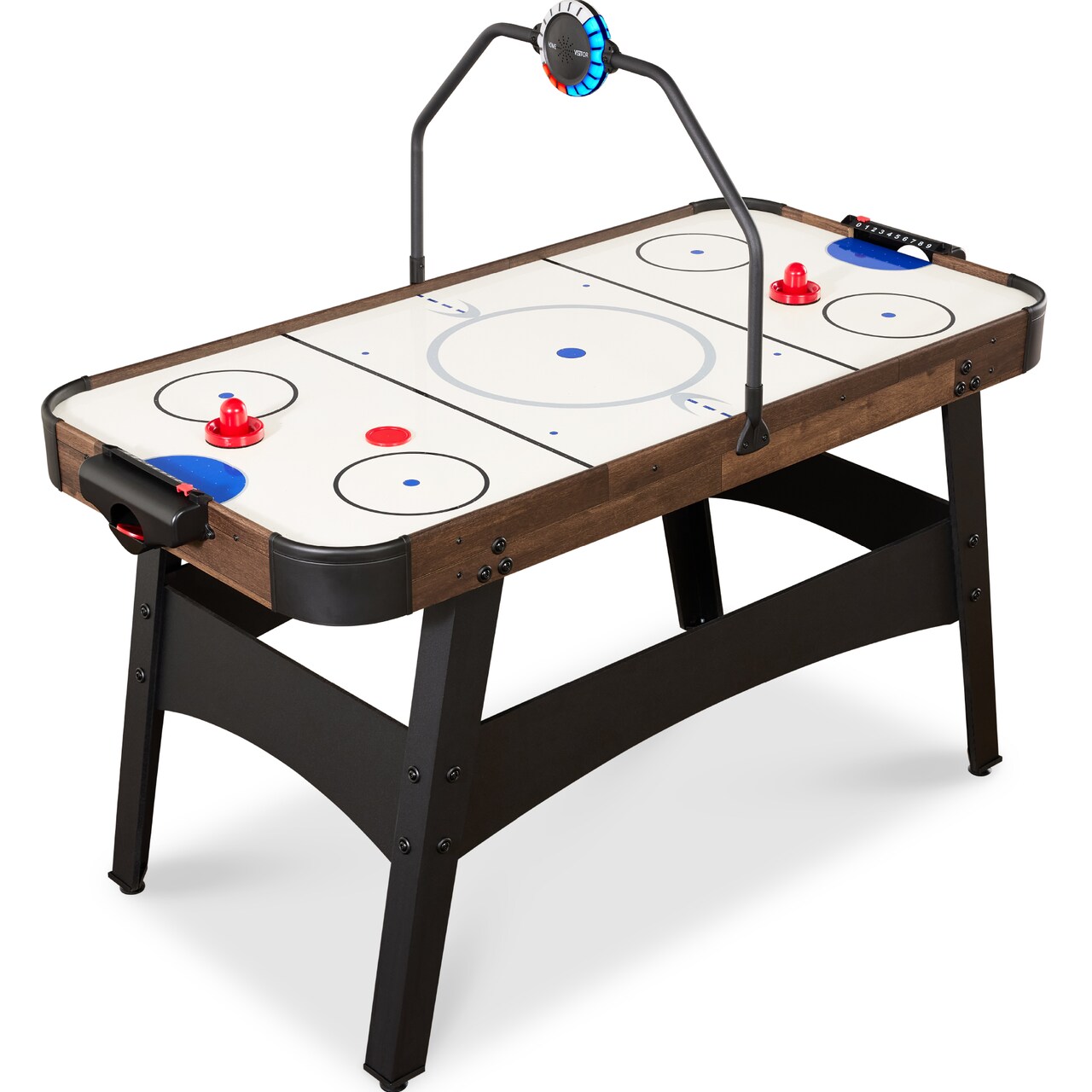 Best Choice Products 54in Air Hockey Game Table w/ LED Lights, Scoreboard, Powerful Motor
